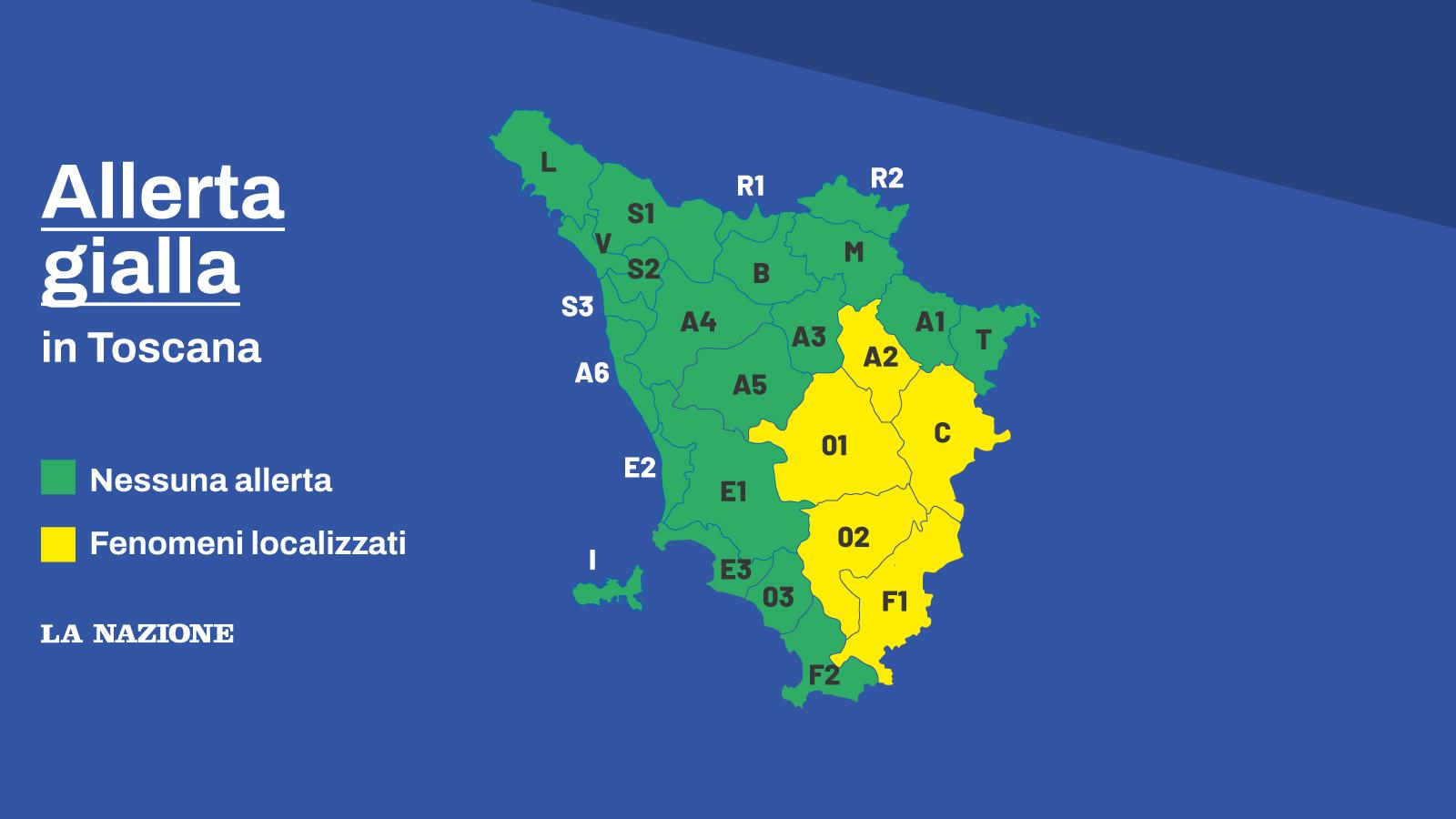 Grandine, temporali e vento: mix di maltempo in Toscana. Scatta l’allerta gialla: dove e quando Grandine, temporali e vento: mix di maltempo in Toscana. Scatta l’allerta gialla: dove e quando