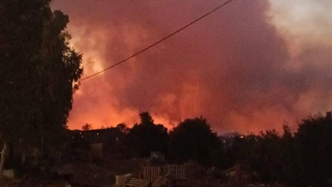 L'incendio a Roccalbegna