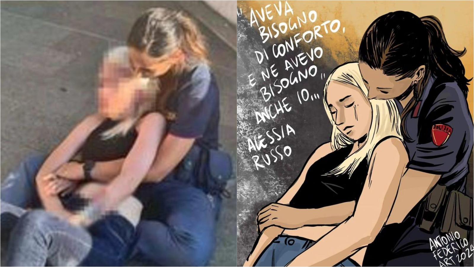 Poliziotta salvò una ragazza dal suicidio, la foto diventa un fumetto: “Aveva bisogno di conforto, ne avevo bisogno anche io” Poliziotta salvò una ragazza dal suicidio, la foto diventa un fumetto: “Aveva bisogno di conforto, ne avevo bisogno anche io”