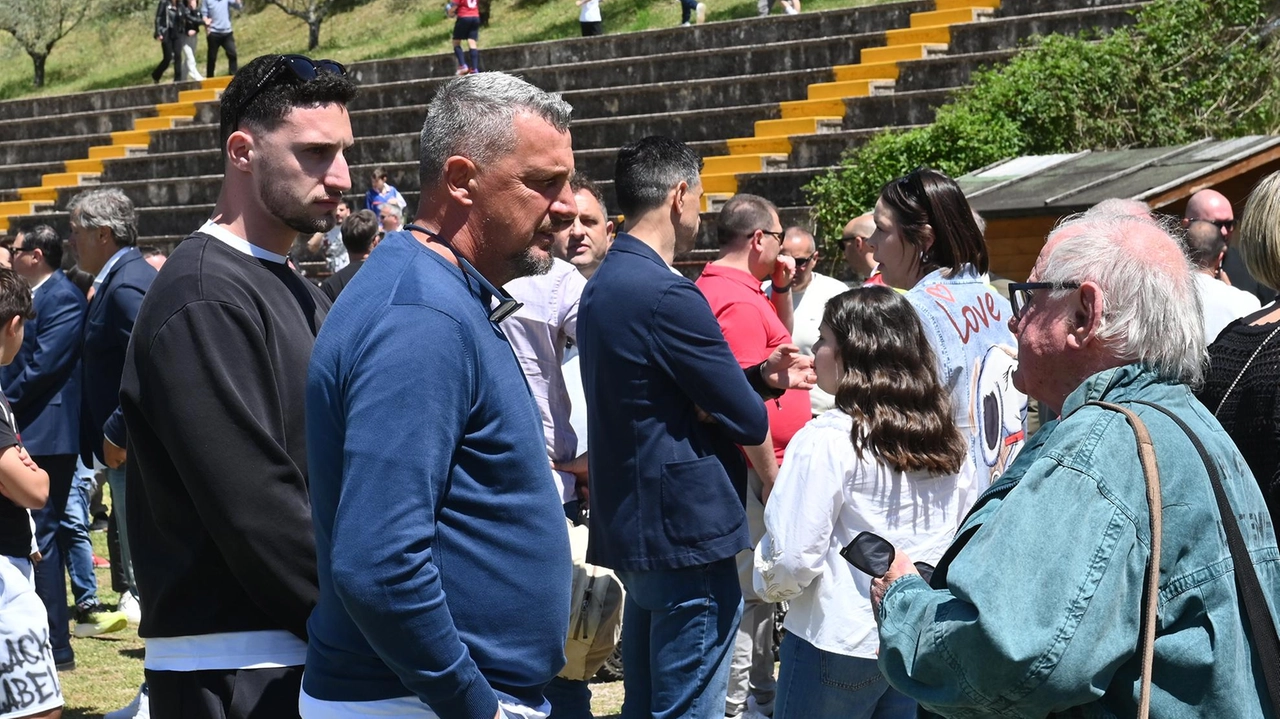 Andrea Camplone con Renzo Luchini ieri al Memorial Gaucci Andrea Camplone con Renzo Luchini ieri al Memorial Gaucci