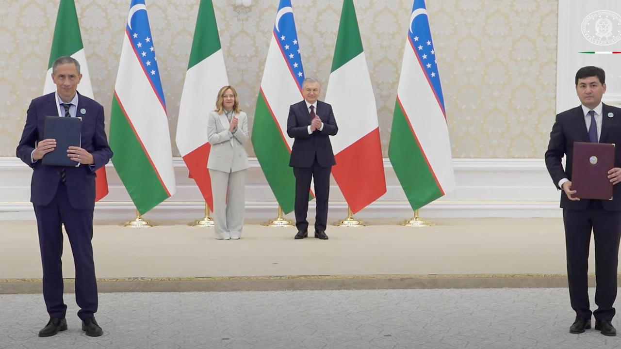 Zucchi a Samarcanda con la premier Meloni Zucchi a Samarcanda con la premier Meloni