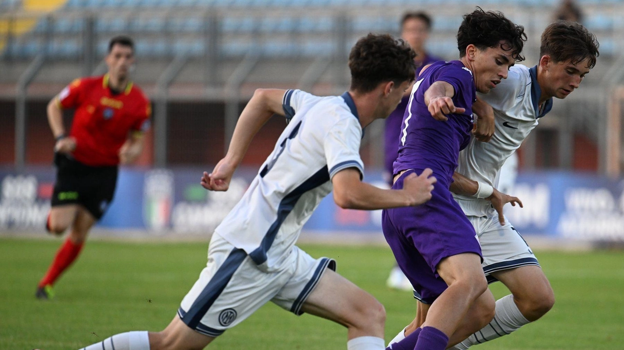 Un’incursione di Lorenzo Bernamonte nel cuore della difesa dell’Inter Un’incursione di Lorenzo Bernamonte nel cuore della difesa dell’Inter
