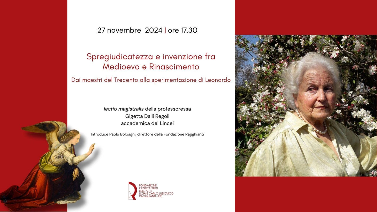 La professoressa Gigetta Dalli Regoli terrà una lectio magistralis a Lucca sul tema dell'arte medievale e rinascimentale, organizzata dalla Fondazione Ragghianti con la partecipazione di studiosi internazionali. La professoressa Gigetta Dalli Regoli terrà una lectio magistralis a Lucca sul tema dell'arte medievale e rinascimentale, organizzata dalla Fondazione Ragghianti con la partecipazione di studiosi internazionali.