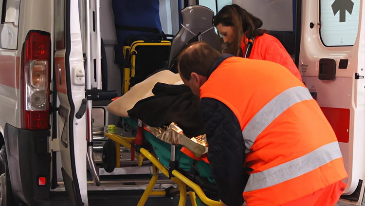 Un’ambulanza in pronto soccorso Un’ambulanza in pronto soccorso