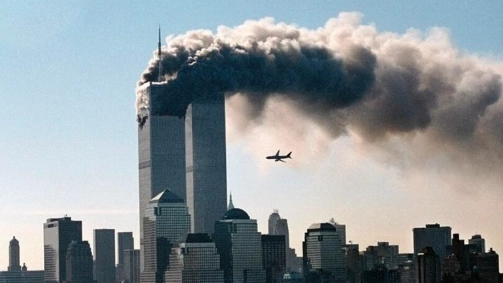 Un'immagine dell'attentato a New York dell'11 settembre 2001 Un'immagine dell'attentato a New York dell'11 settembre 2001