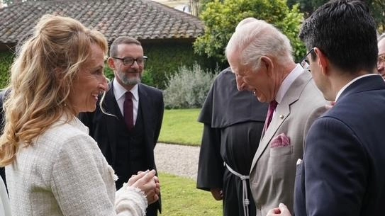 Massimo Mercati insieme al pool di studiosi e imprenditori che hanno incontrato a Roma re Carlo III