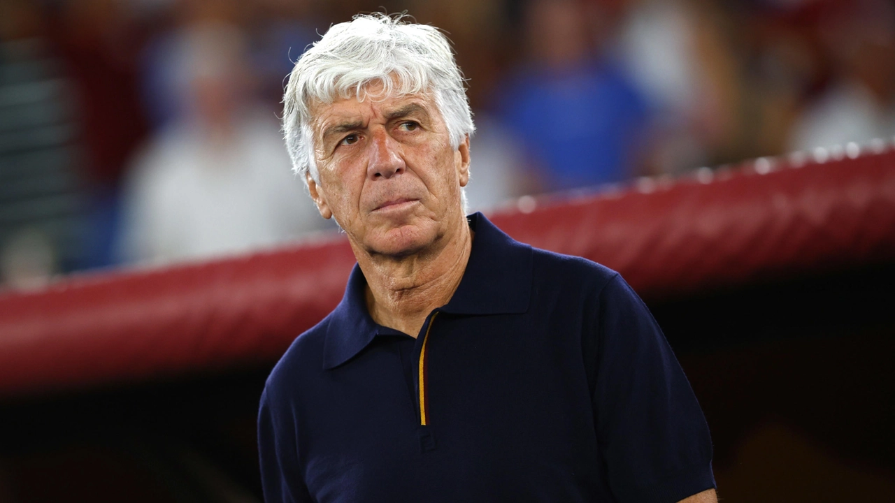 L'allenatore della Roma Giampiero Gasperini