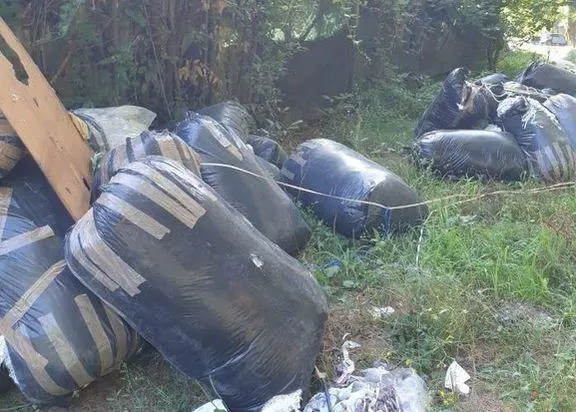 Scarti tessili, buttano sacchi neri nel torrente. Arrivano i carabinieri, furgone sequestrato