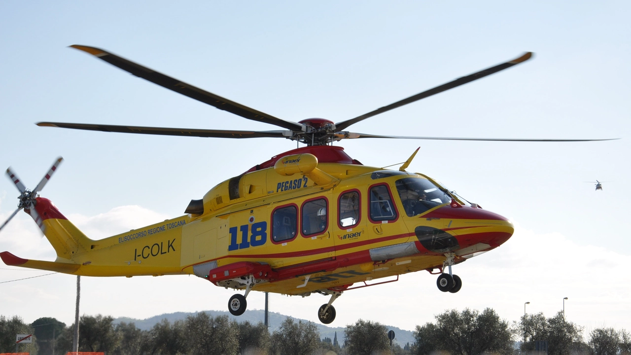 Il soccorso con l'elicottero Pegaso (Foto di repertorio) Il soccorso con l'elicottero Pegaso (Foto di repertorio)