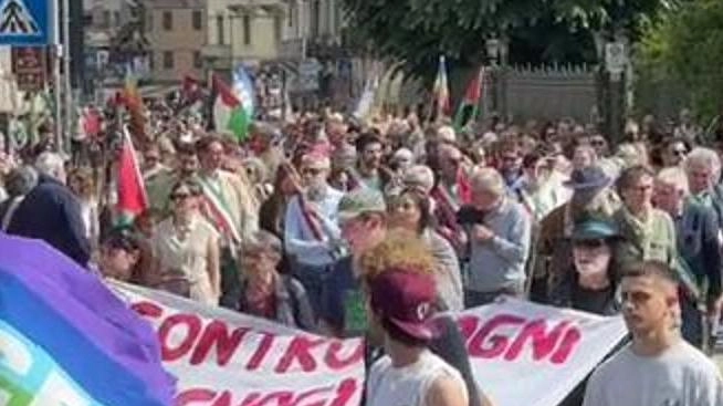 Una manifestazione a favore della Palestina