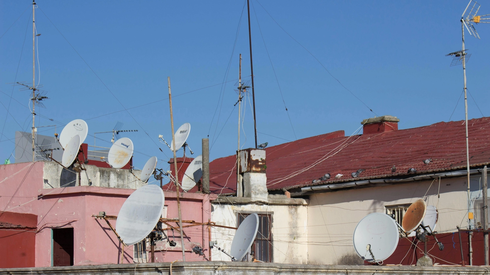 Giungla di antenne sui tetti (foto di repertorio)