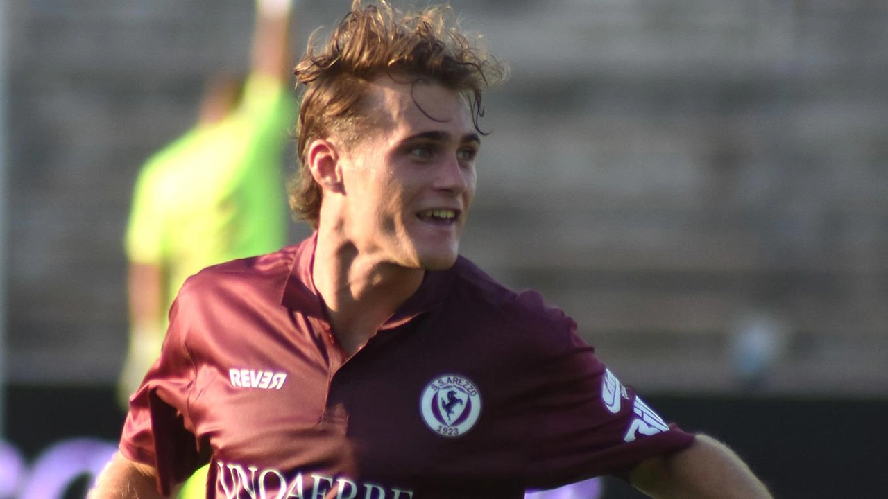 Luca Chierico, 23 anni, centrocampista dell’Arezzo tra i più in forma di questo avvio di stagione