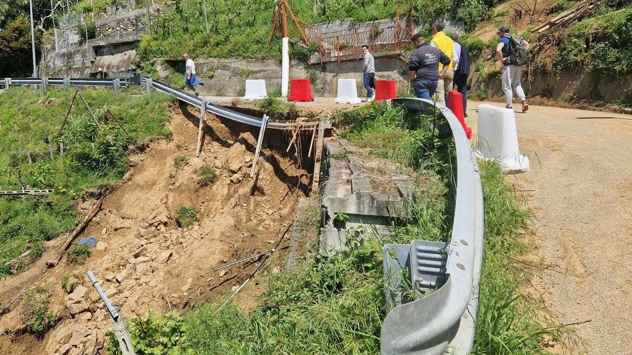 Due momenti del sopralluogo di Coldiretti e Consorzio con il sindaco Persiani Due momenti del sopralluogo di Coldiretti e Consorzio con il sindaco Persiani