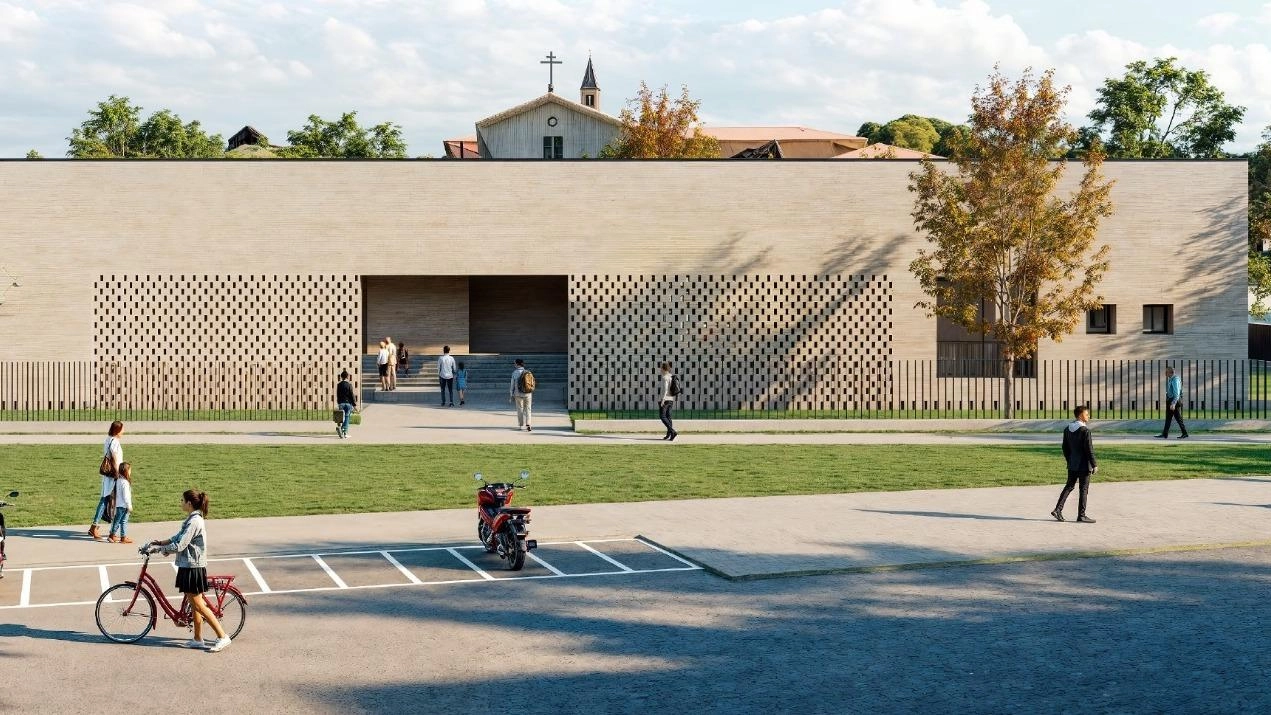 Il rendering della nuova mensa Caritas che sorgerà nel cuore del quartiere San Giusto Il rendering della nuova mensa Caritas che sorgerà nel cuore del quartiere San Giusto