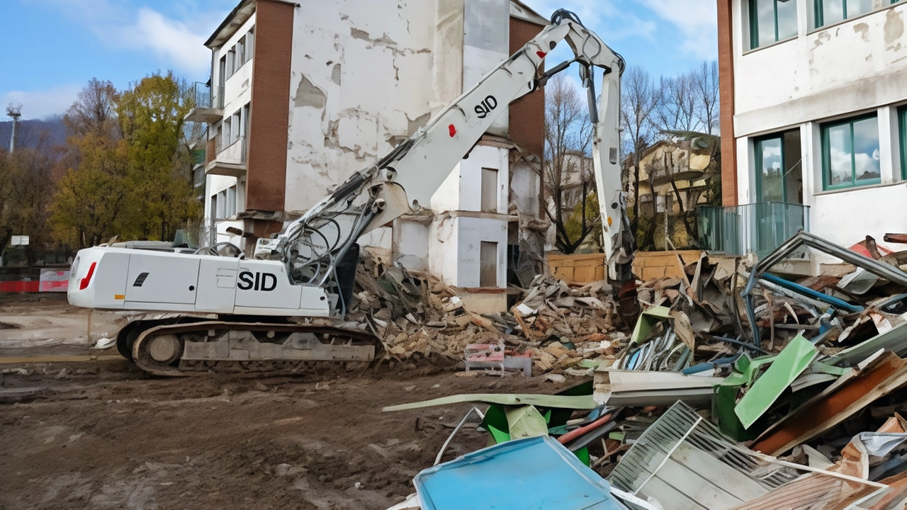 I lavori necessari per la necessaria demolizione della ex scuola elementare di Abbadia San Salvatore è ormai cominciata e presto verrà ultimata I lavori necessari per la necessaria demolizione della ex scuola elementare di Abbadia San Salvatore è ormai cominciata e presto verrà ultimata