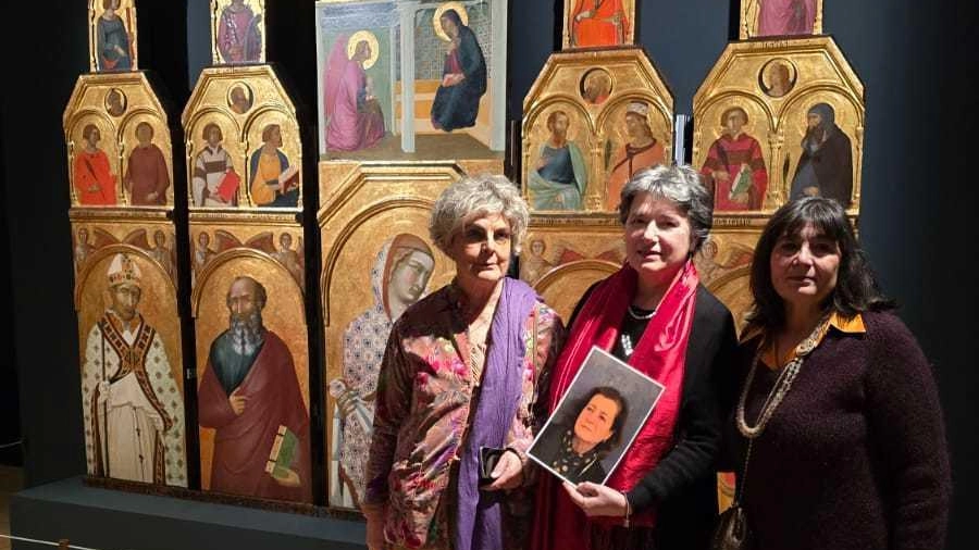 Le restauratrici alla mostra di Londra Le restauratrici alla mostra di Londra