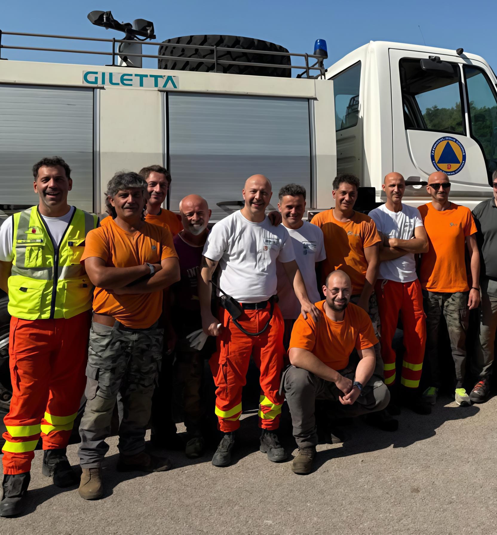 Una squadra antincendio da 40 operatori