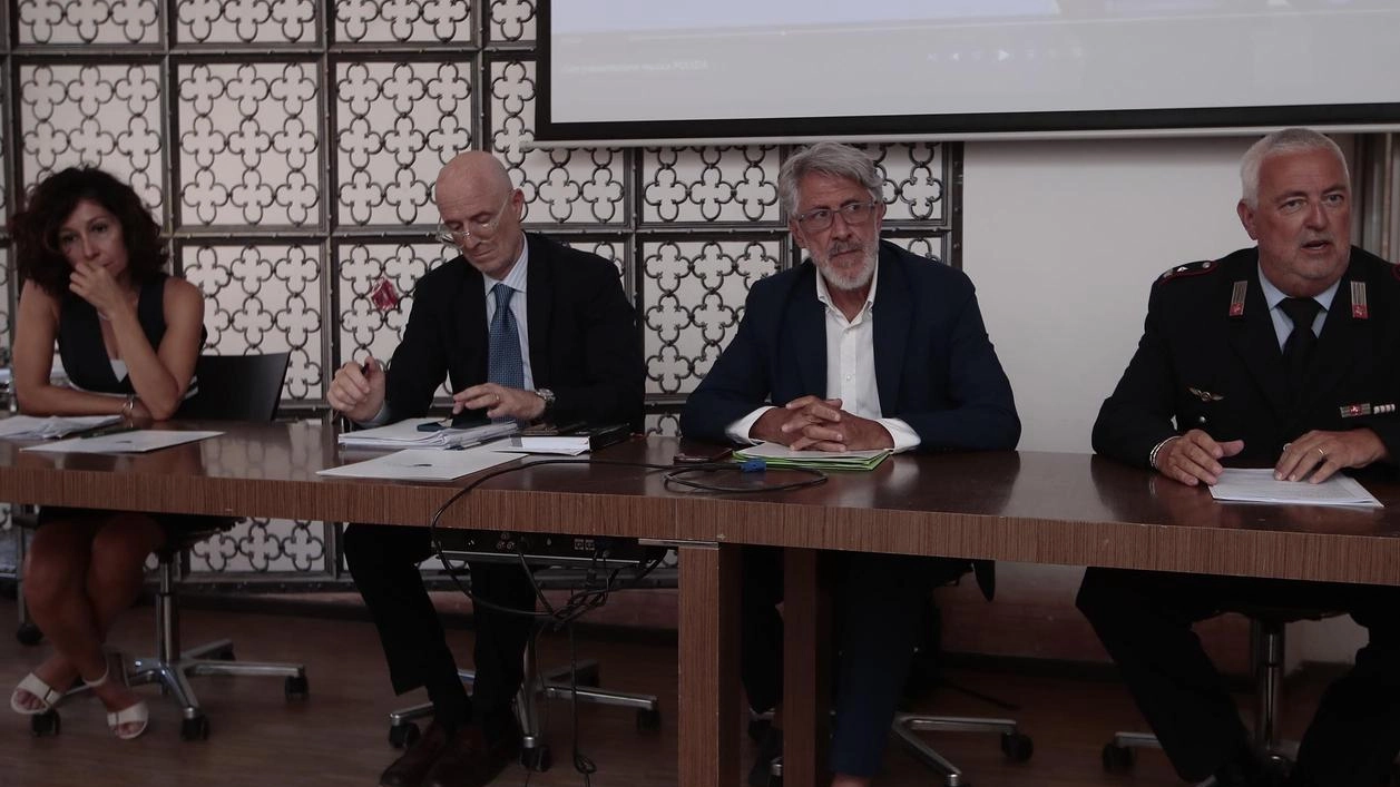 Da sinistra Mariateresa Mauro, Guido Collodel, Enrico Tucci, Alfredo Zanchi in conferenza Da sinistra Mariateresa Mauro, Guido Collodel, Enrico Tucci, Alfredo Zanchi in conferenza