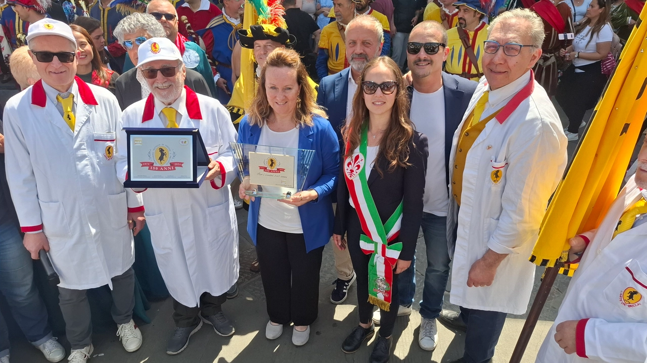 Un momento della celebrazione a Firenze Un momento della celebrazione a Firenze