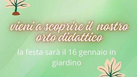 La locandina dell’open day sull’orto La locandina dell’open day sull’orto