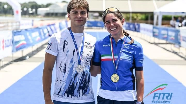 Anita Ghelardoni e Davide Catalano del Firenze Triathlon Anita Ghelardoni e Davide Catalano del Firenze Triathlon