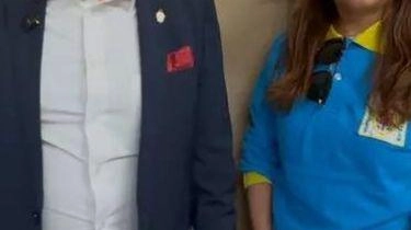 Flavio Gori. insieme a una volontaria