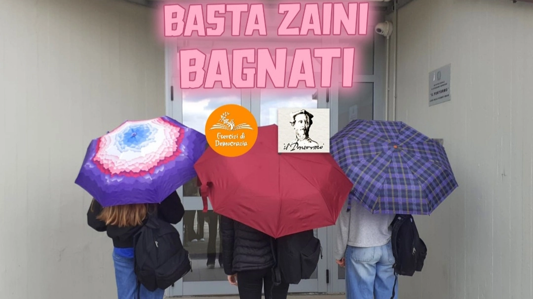 Empoli, gli studenti del Pontormo lanciano la campagna 'Basta zaini bagnati' Empoli, gli studenti del Pontormo lanciano la campagna 'Basta zaini bagnati'