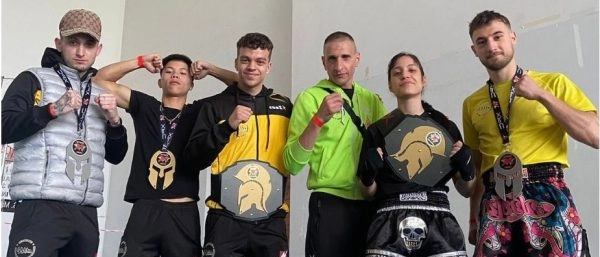 Il team valdarnese ha conquistato il primo posto per Nadia Mokynska e Kleryldio Sedjiraj nelle rispettive discipline k1 kickboxing e free boxe.