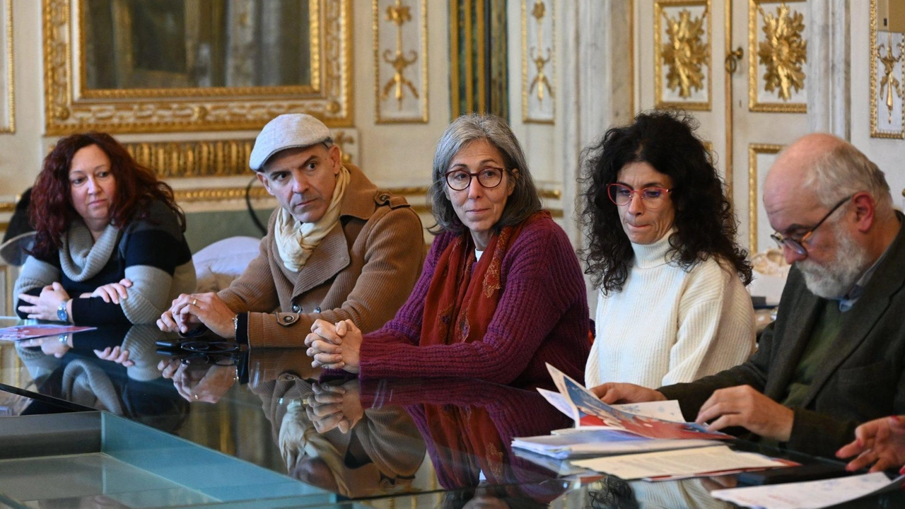 Un momento della conferenza stampa di ieri mattina a Palazzo Orsetti (foto Alcide)