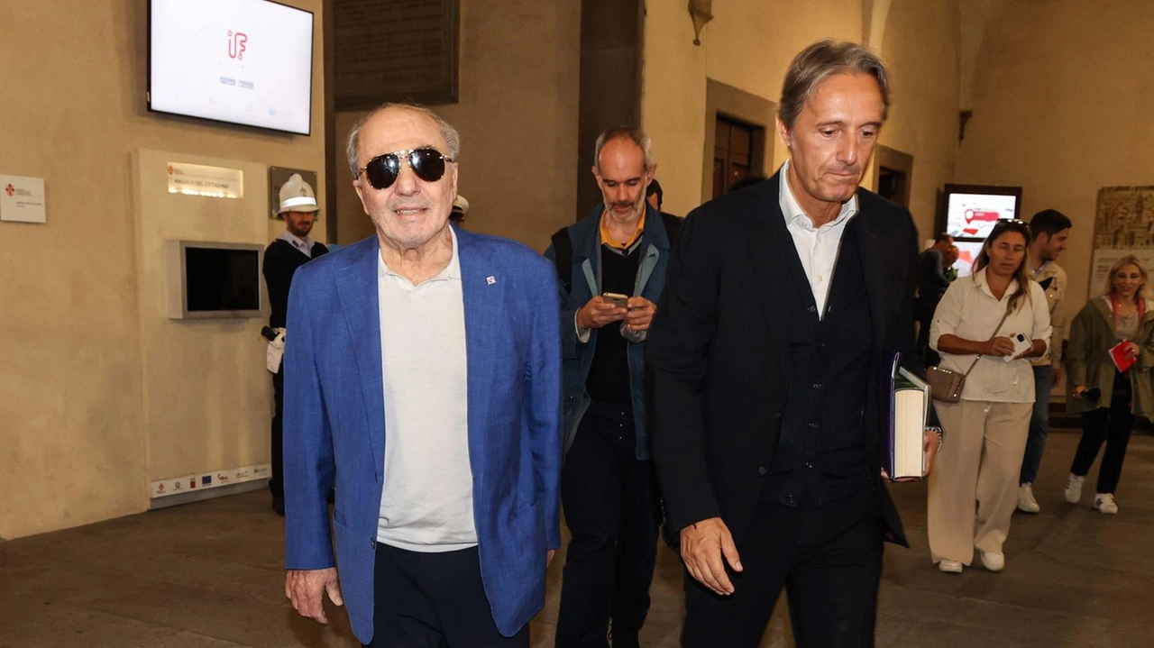 Rocco Commisso e il dg Alessandro Ferrari durante il recente incontro con la sindaca Rocco Commisso e il dg Alessandro Ferrari durante il recente incontro con la sindaca