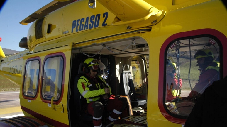 La donna è stata soccorsa da Pegaso La donna è stata soccorsa da Pegaso