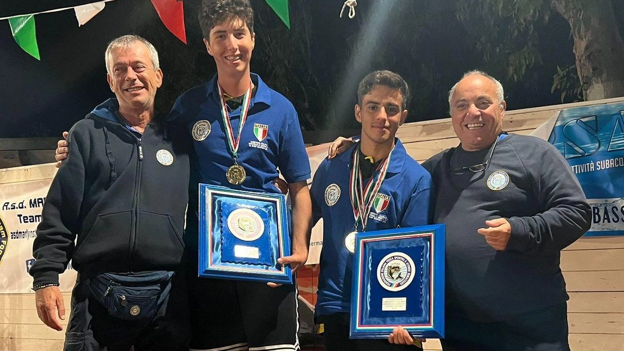 Le nuove promesse tricolori. I giovani Dellachà e Cesarali. Campioni di pesca sportiva