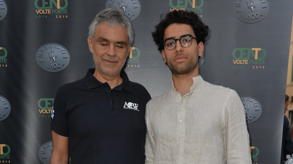 Andrea Bocelli con il figlio Amos