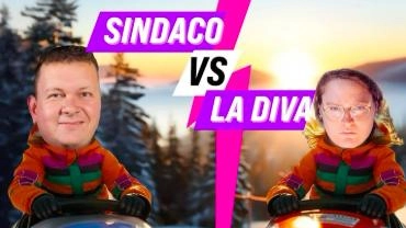 Il volantino che annuncia la sfida sul bob tra il sindaco di Abetone Cutigliano Gabriele Bacci e la videocreator Chiara Profeti che ha spopolato su Instagram Il volantino che annuncia la sfida sul bob tra il sindaco di Abetone Cutigliano Gabriele Bacci e la videocreator Chiara Profeti che ha spopolato su Instagram