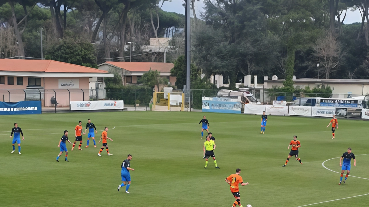 Una fase della partita con il Cenaia in azione Una fase della partita con il Cenaia in azione