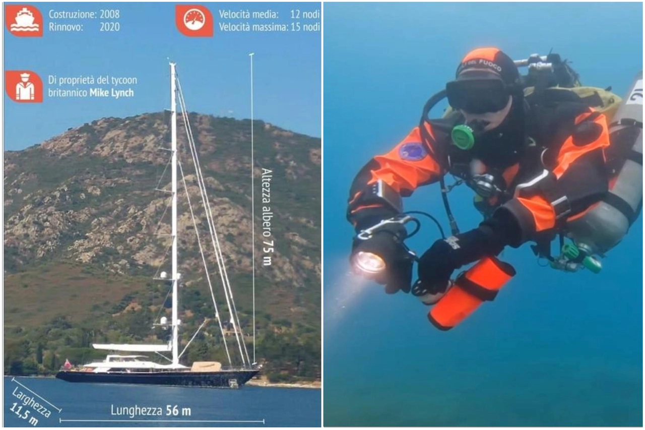 Il Bayesian e un sub dei vigili del fuoco in immersione