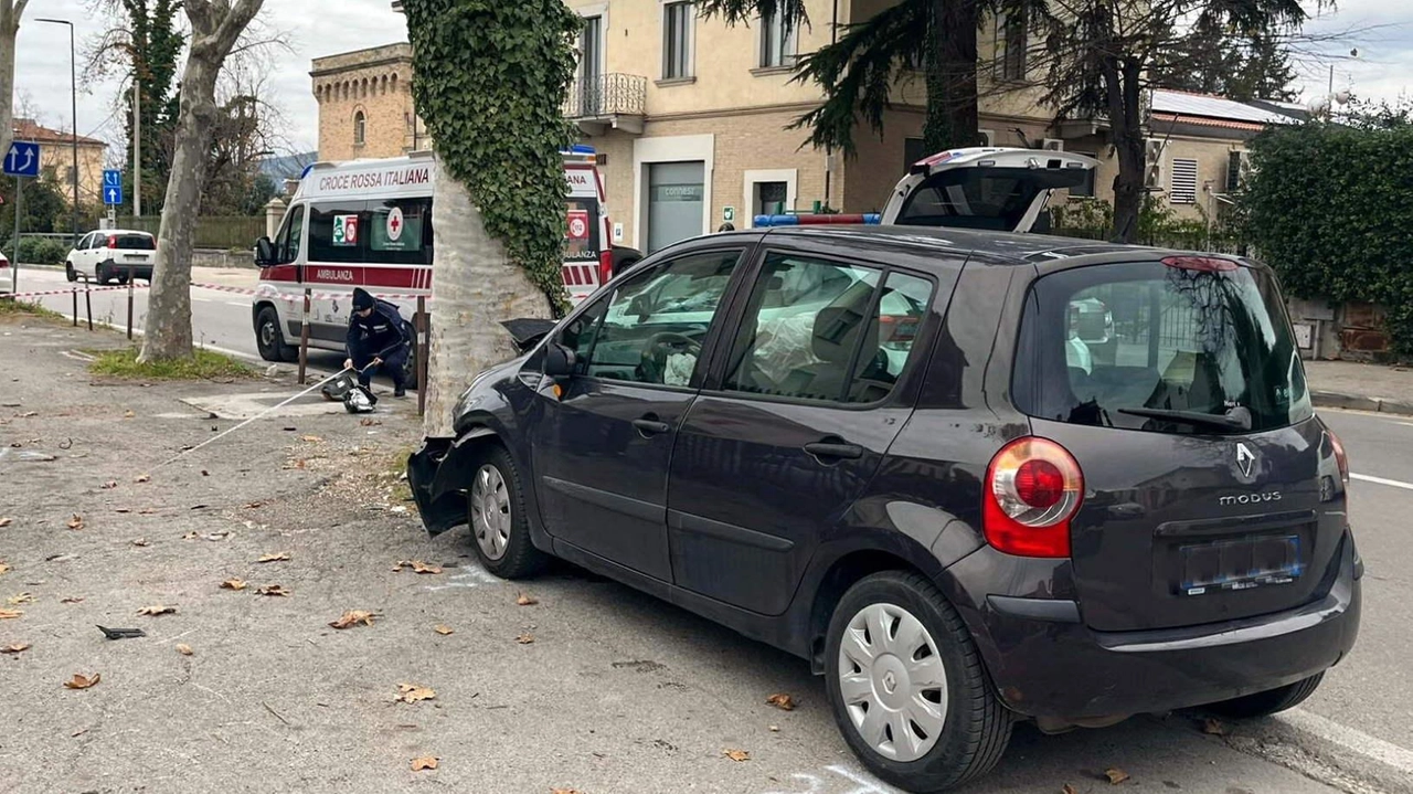 La scena del tragico. incidente La scena del tragico. incidente