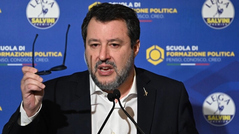 Il leader della Lega Matteo Salvini (foto Ansa)