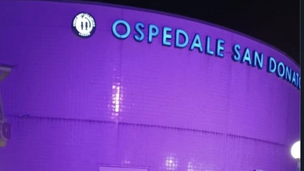 Per la Giornata internazionale dell’epilessia, il San Donato si illumina di viola Per la Giornata internazionale dell’epilessia, il San Donato si illumina di viola
