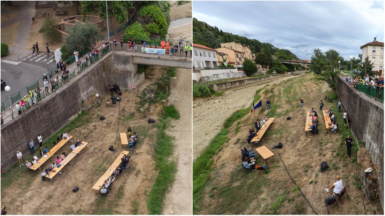 Il consiglio comunale di Montelupo Fiorentino che si è tenuto nell'alveo della Pesa (Foto Tommaso Gasperini/Germogli) Il consiglio comunale di Montelupo Fiorentino che si è tenuto nell'alveo della Pesa (Foto Tommaso Gasperini/Germogli)