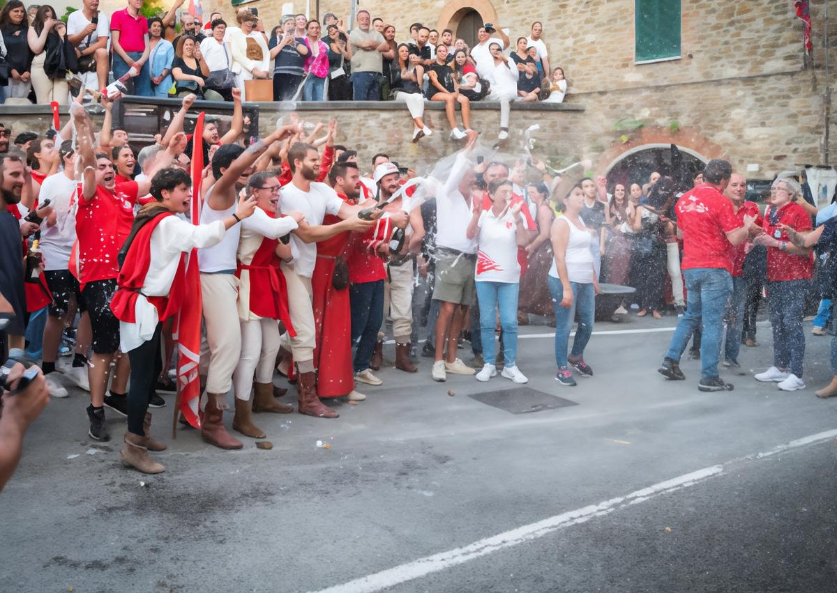 Palio di Campagnatico. Nikke e Morosita consegnano la vittoria al Castello Palio di Campagnatico. Nikke e Morosita consegnano la vittoria al Castello