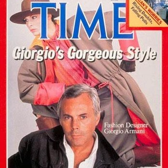 Un giovane Giorgio Armani sulla copertina di Time