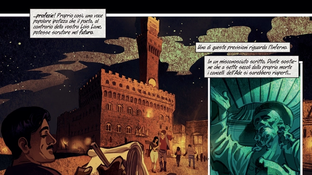 Una tavola dell'albo "Superman. Inferno" Una tavola dell'albo "Superman. Inferno"