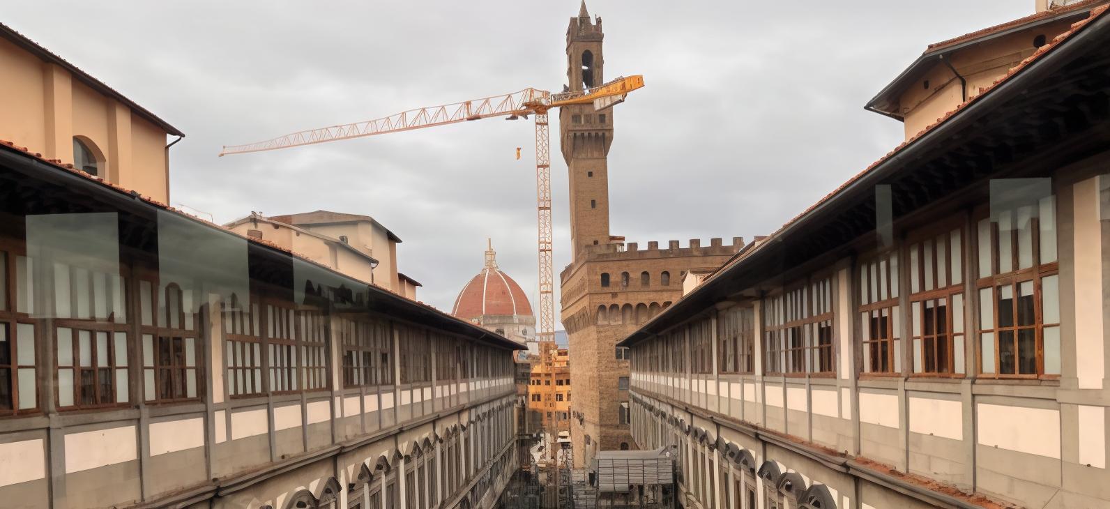 uffizi da luned236 gi249 la gru autotreni in notturna smontaggio delicato