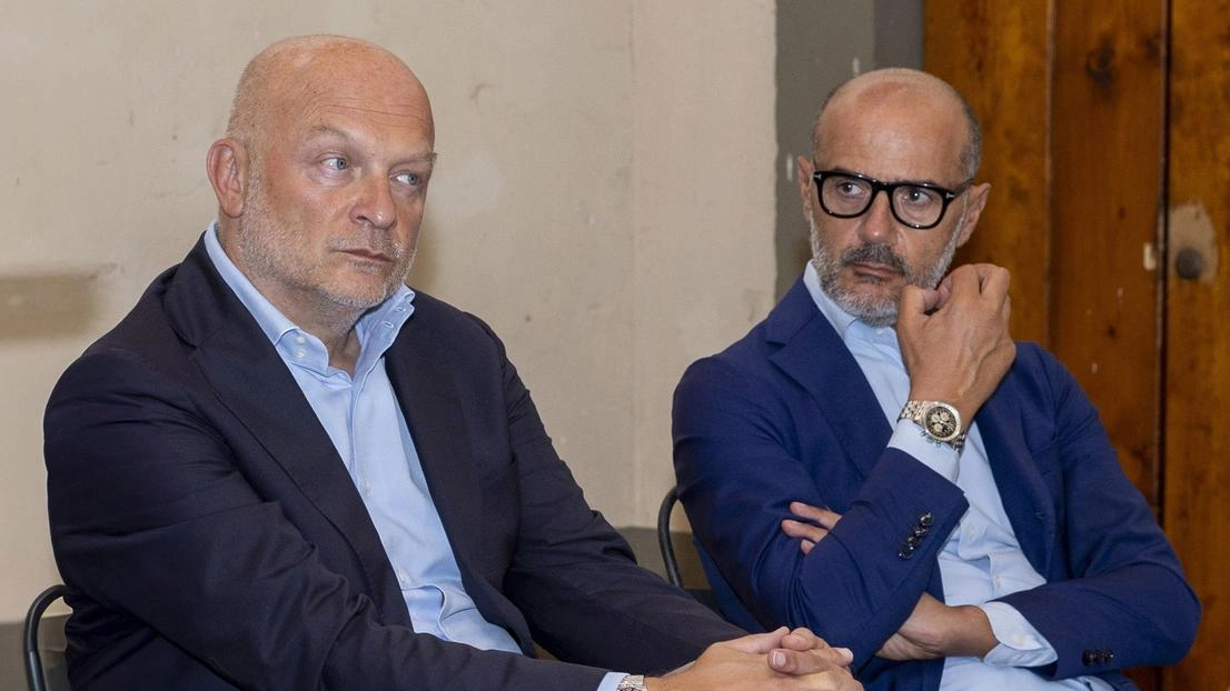 Il sindaco di Montecatini Terme Claudio Del Rosso insieme al direttore di Confcomercio Pistoia-Prato Tiziano Tempestini (Goiorani)