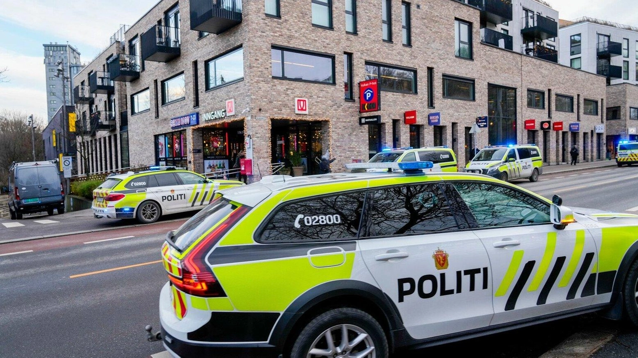 La polizia fuori da centro commerciale di Oslo dove è avvenuta l’aggressione (foto di Terje Bendiksby/NTB/TT) La polizia fuori da centro commerciale di Oslo dove è avvenuta l’aggressione (foto di Terje Bendiksby/NTB/TT)