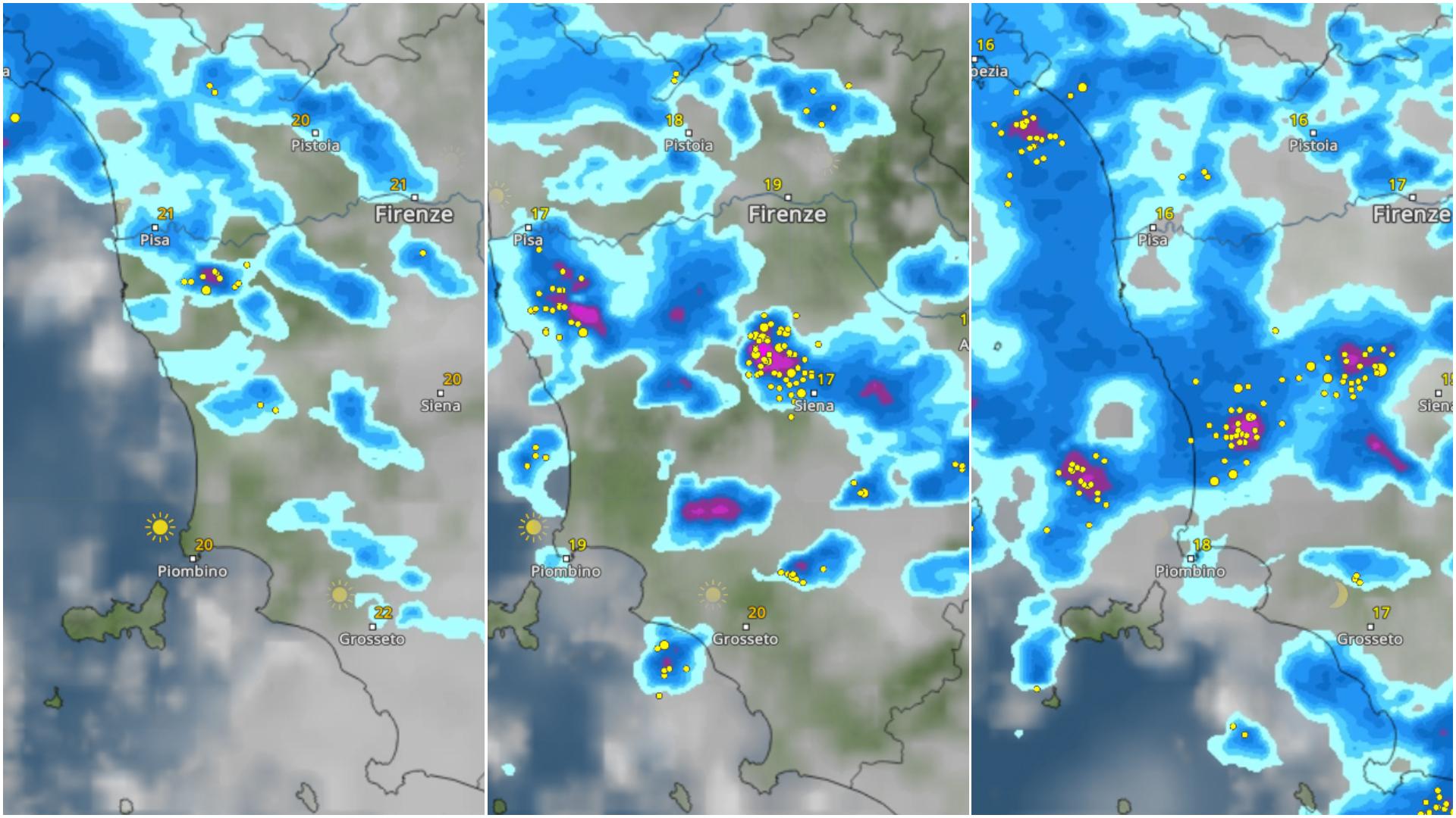 Un giorno da allerta meteo, in Toscana arriva il maltempo: temporali forti e grandine Un giorno da allerta meteo, in Toscana arriva il maltempo: temporali forti e grandine