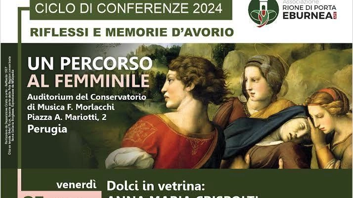 L’ultimo incontro del ciclo di conferenze, “Un Percorso al Femminile”, organizzato dall’associazione Rione di Porta Eburnea ha come protagonista due... L’ultimo incontro del ciclo di conferenze, “Un Percorso al Femminile”, organizzato dall’associazione Rione di Porta Eburnea ha come protagonista due...