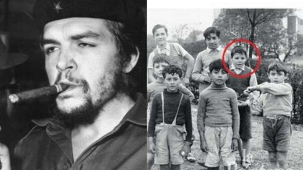 Che Guevara da adulto e ai tempi della scuola Che Guevara da adulto e ai tempi della scuola
