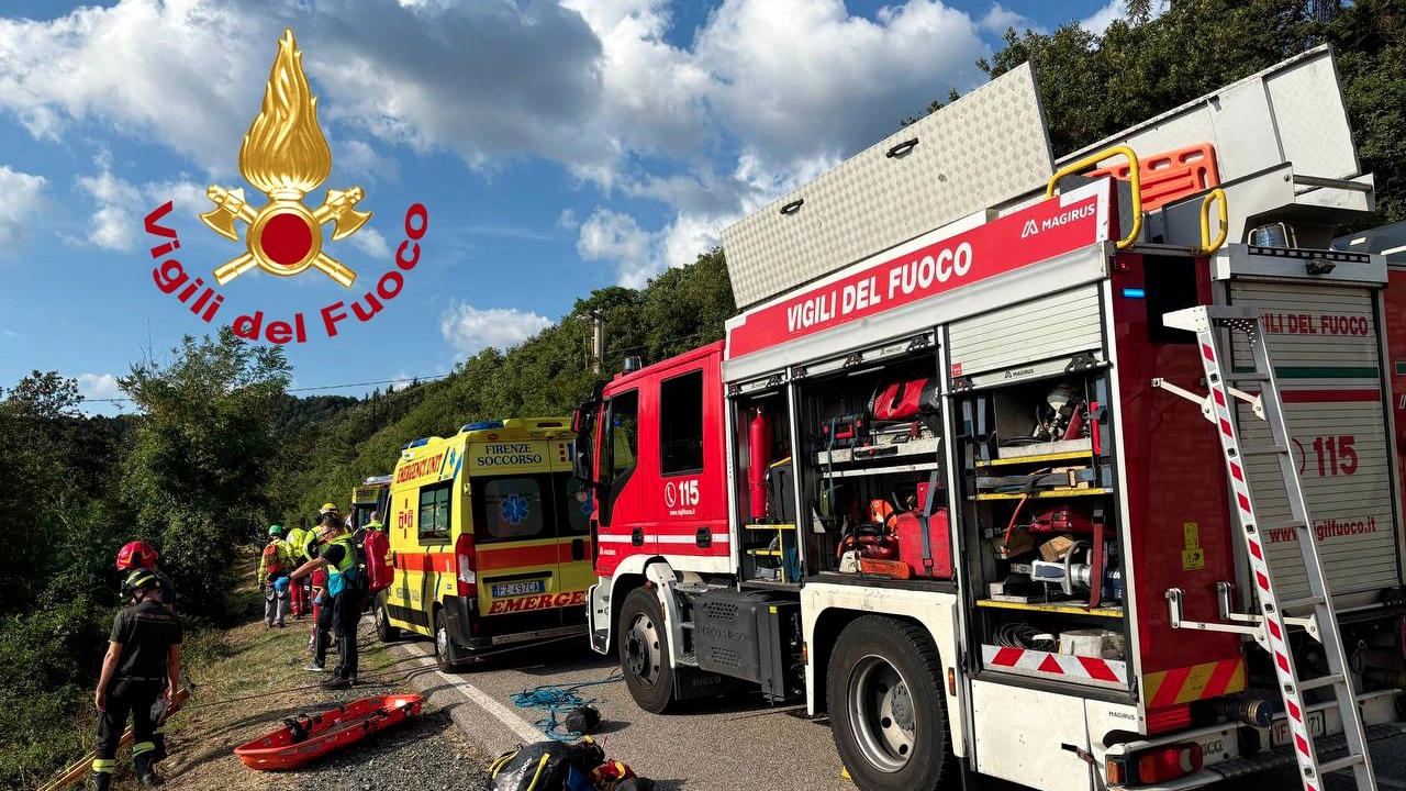 L'intervento dei vigili del fuoco